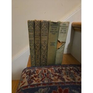 Lot of 5 Vintage The Bobbsey Twins Hardcover Children's Books by Laura Lee Hope